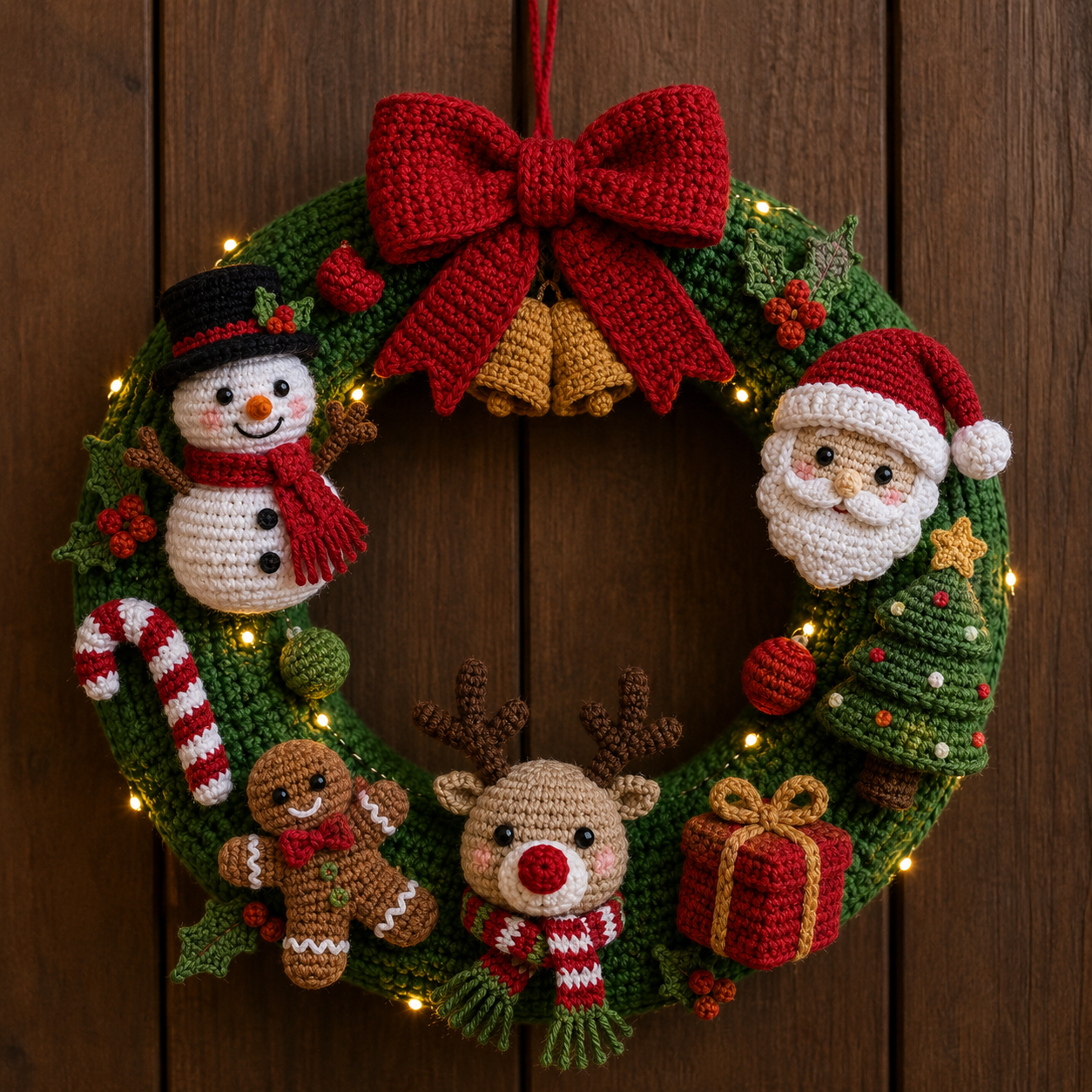 Amigurumi de Coronas navideñas